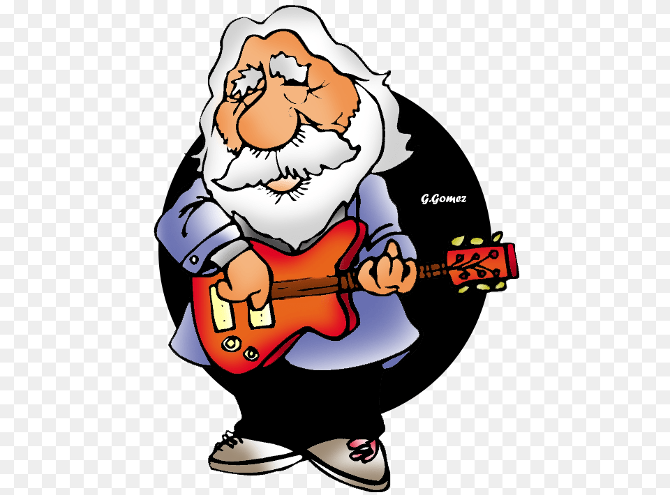 One Man Band Cartoon Group With Items, Baby, Guitar, Musical Instrument, Person Png Image