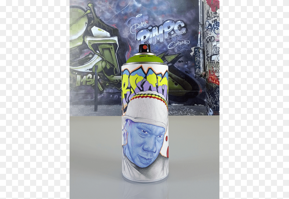 One Of A Kind Mixed Media Graffiti Spray Can Art Illustrating Cartoon, Tin, Person, Painting, Baby Free Png