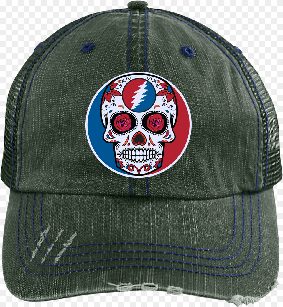 One Of A Kind Quotday Of The Grateful Deadquot Distressed Shit To Fit Trucker Cap, Baseball Cap, Clothing, Hat, Baby Png