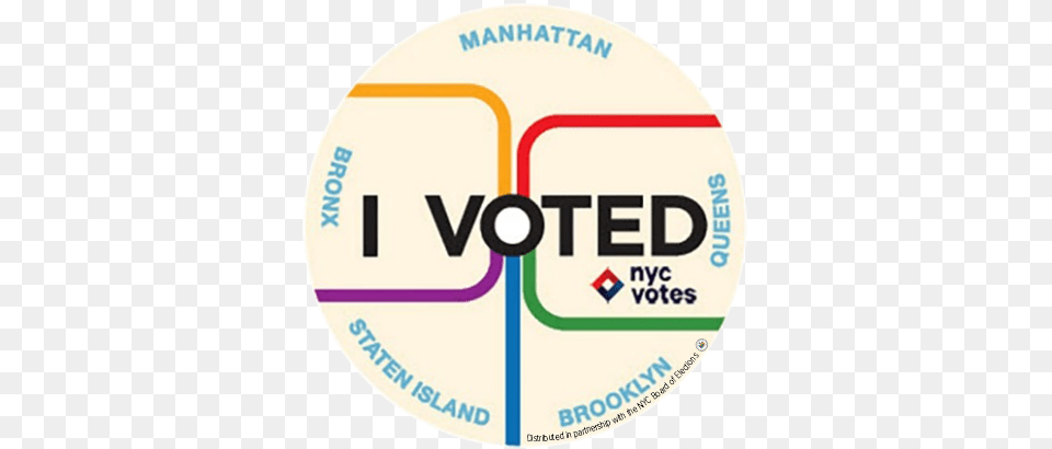 One Of These Designs Will Become Nycs Next I Voted Sticker, Logo, Disk Free Png Download