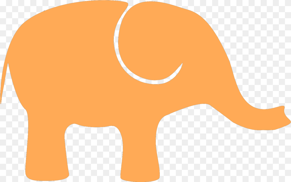 One Orange Elephant Svg Vector Orange Elephant Logo Transparent, Animal, Mammal, Wildlife Free Png