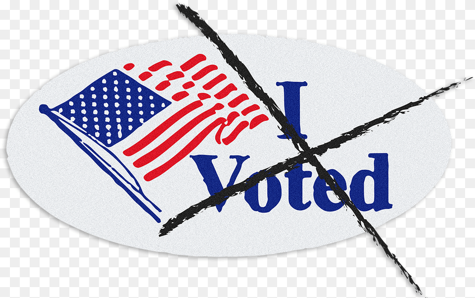 One Person No Vote Voted Sticker Background, American Flag, Flag Free Png Download