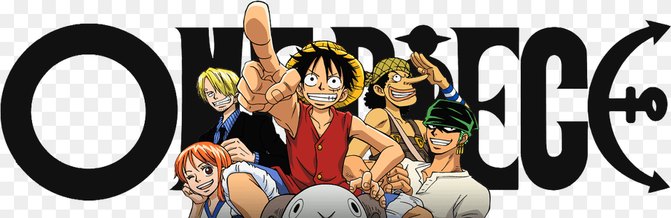 One Piece Anime Banner, Publication, Book, Comics, Person Png Image