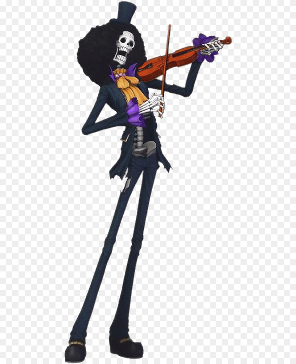 One Piece Brook, Person, Musical Instrument, Violin, Clothing Free Transparent Png