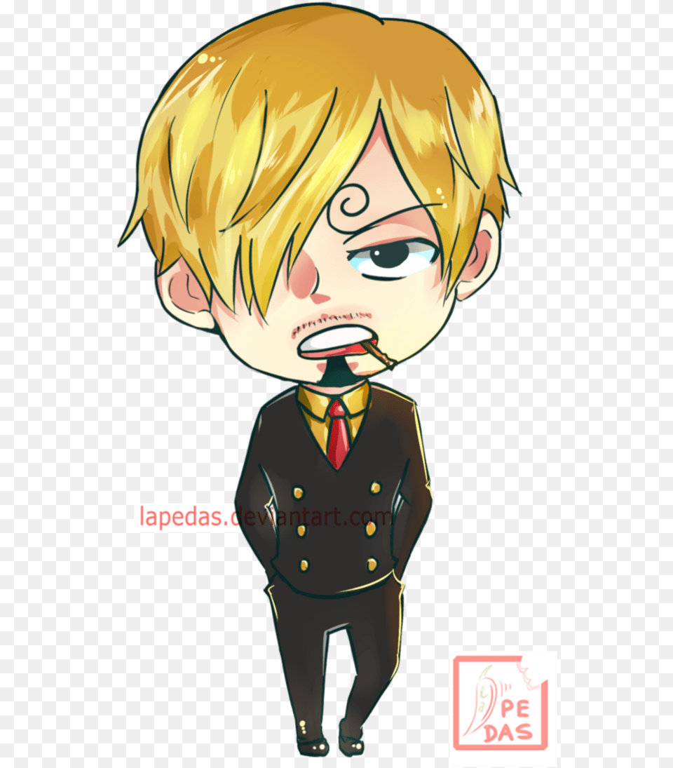 One Piece Chibi One Piece Sanji Chibi, Book, Comics, Publication, Person Png Image