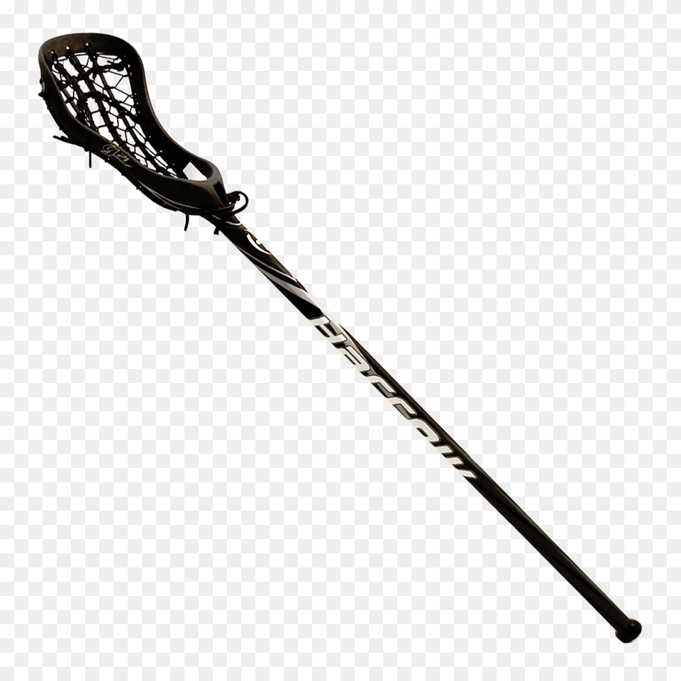 One Piece Lacrosse Stick Strung In Blacksilver Lacrosse Stick Clipart Transparent Background, Sword, Weapon, Blade, Dagger Png