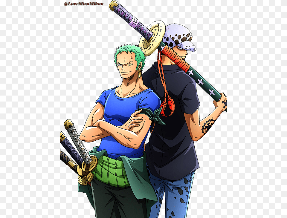 One Piece Law And Zoro, People, Book, Comics, Publication Free Png