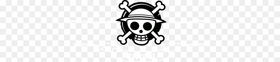 One Piece Logo Black And White Image, Stencil, Person, Pirate Free Transparent Png