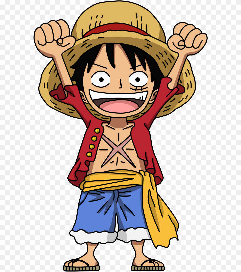 One Piece Luffy Cartoon, Book, Comics, Publication, Baby Free Png Download