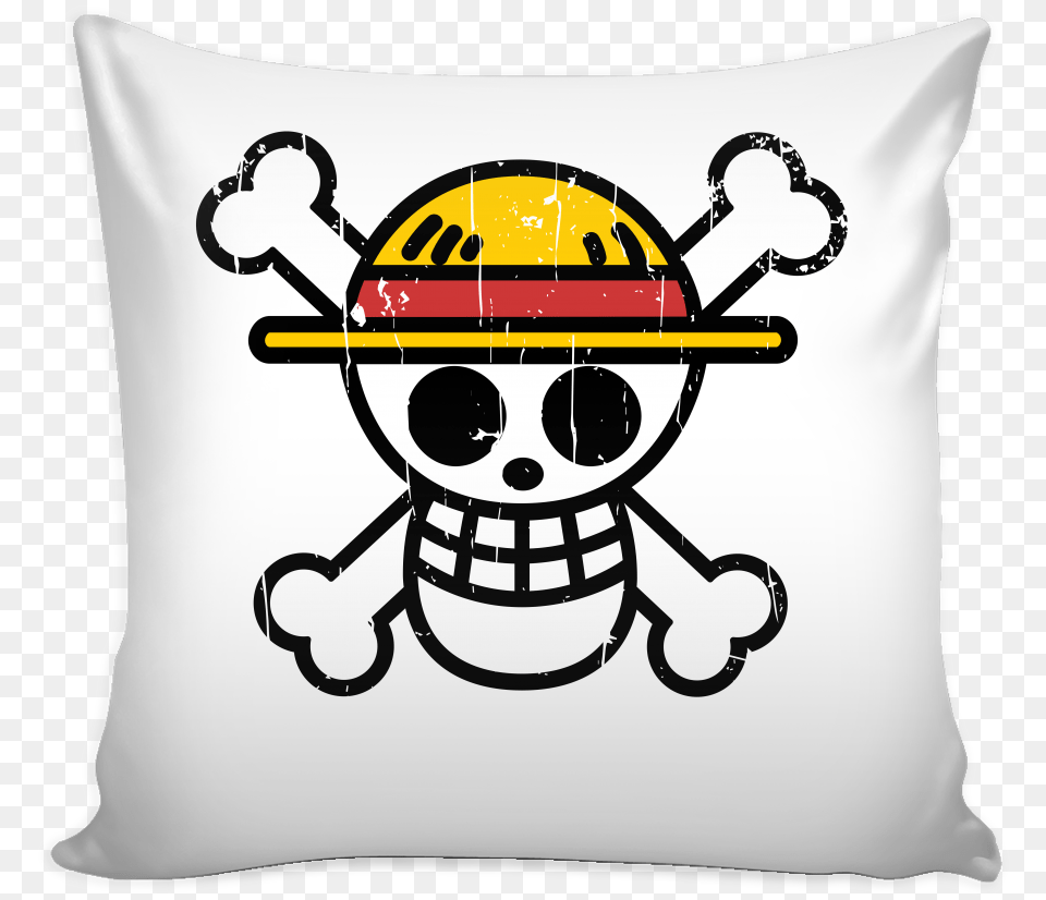 One Piece Luffy Logo, Cushion, Home Decor, Pillow Png Image