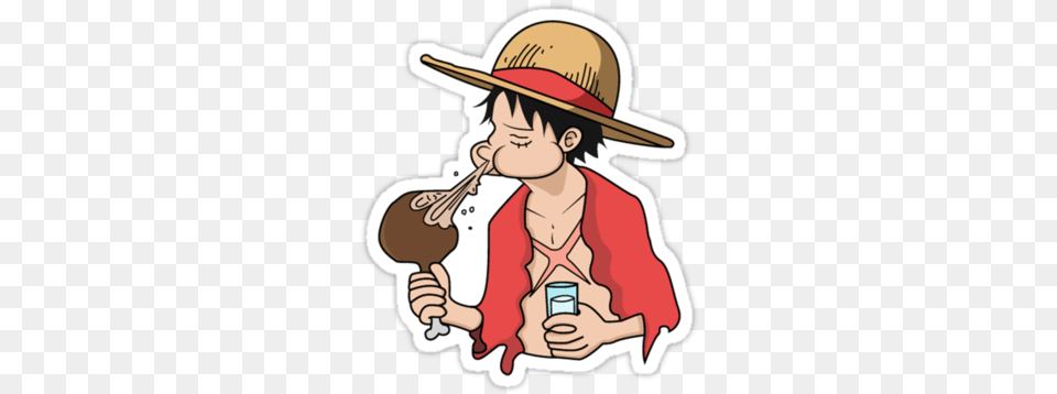 One Piece Luffy Sticker, Clothing, Hat, Baby, Person Free Png Download