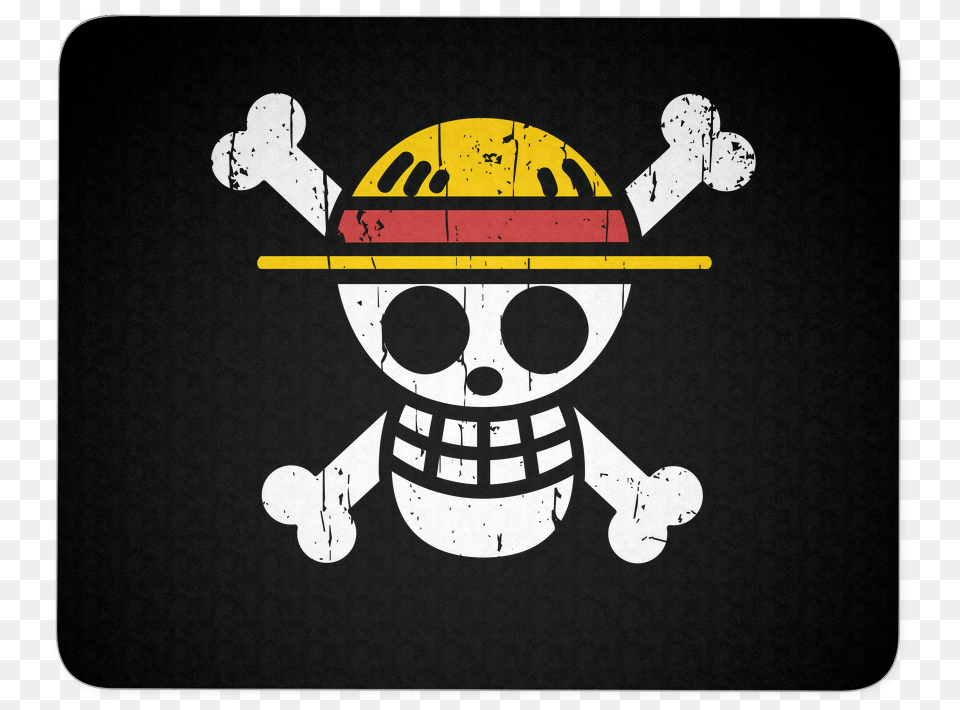 One Piece Luffy Symbol Mouse Pad One Piece Skull, Sticker, Person Free Png Download