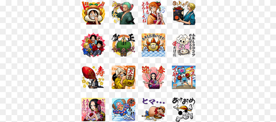 One Piece New Year39s Gift Stickers Onepiece, Adult, Publication, Person, Female Free Png