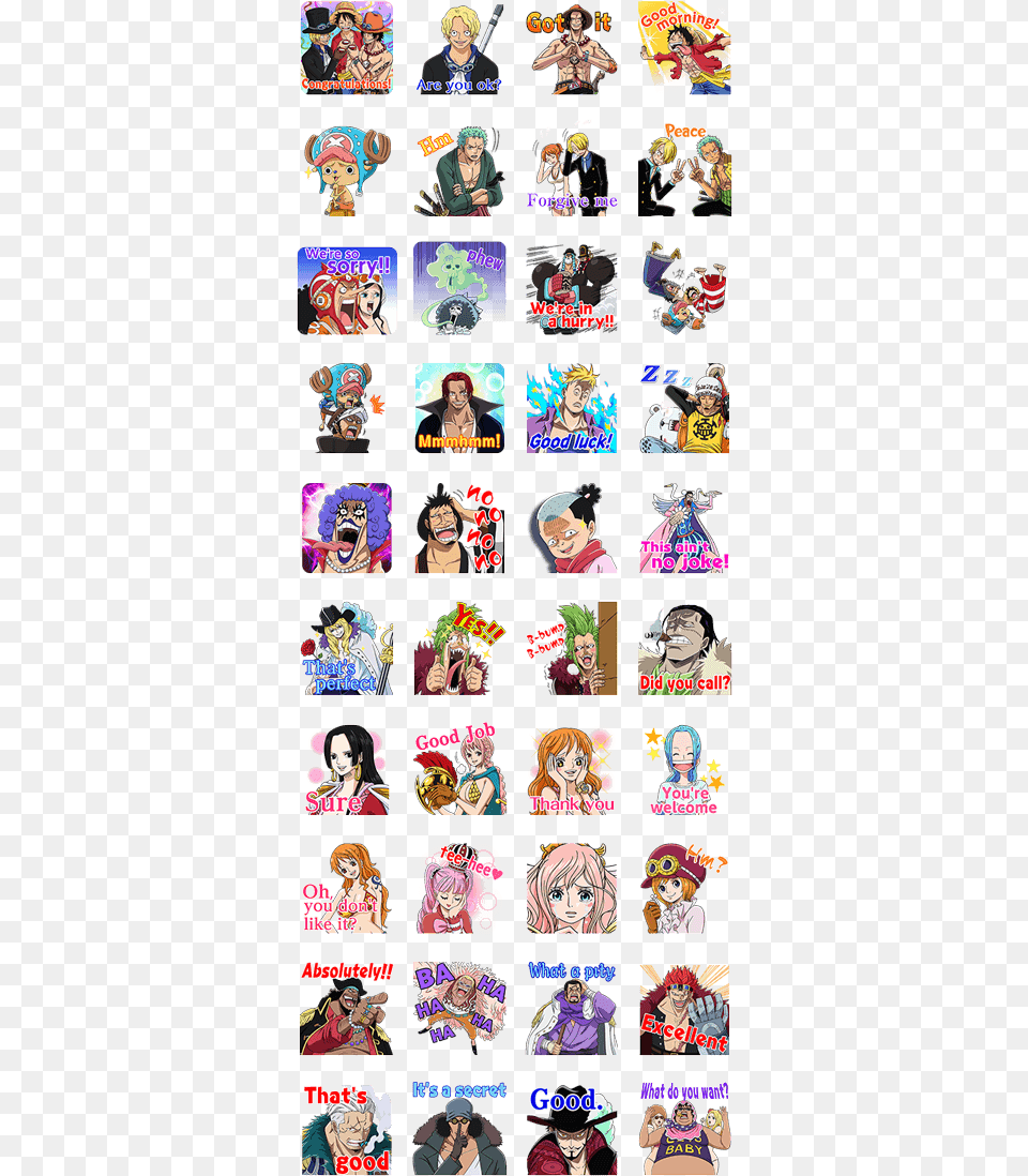 One Piece Onepiece Sticker Line, Book, Comics, Publication, Person Free Transparent Png