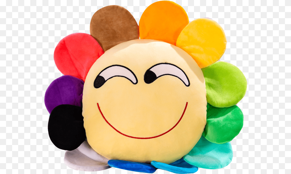 One Piece Plush Toy Flower Shape Lovely Colorblock Stuffed Toy Png