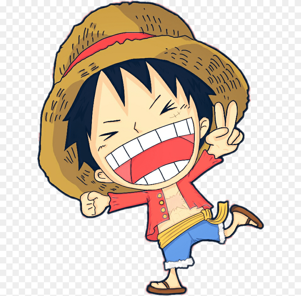 One Piece Ruffy Luffy Stickers One Piece, Baby, Book, Comics, Person Free Png Download