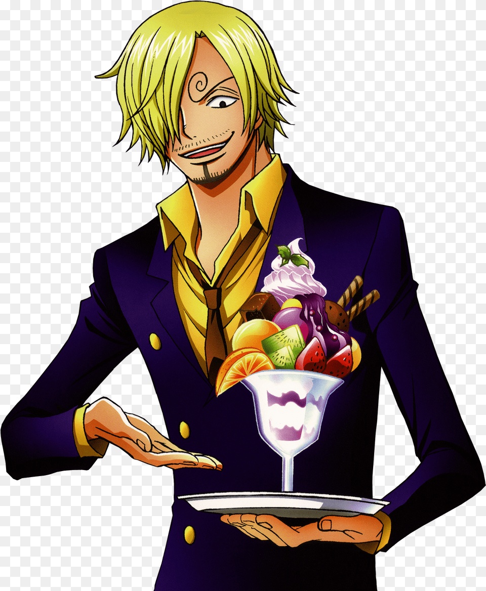 One Piece Sanji Cook, Adult, Publication, Person, Ice Cream Png Image