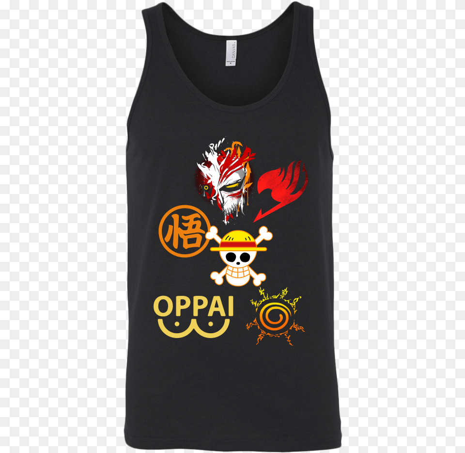 One Piece Shirt Naruto Seal Shirt The Straw Hat Shirt One Piece, Clothing, Tank Top, T-shirt, Person Png Image