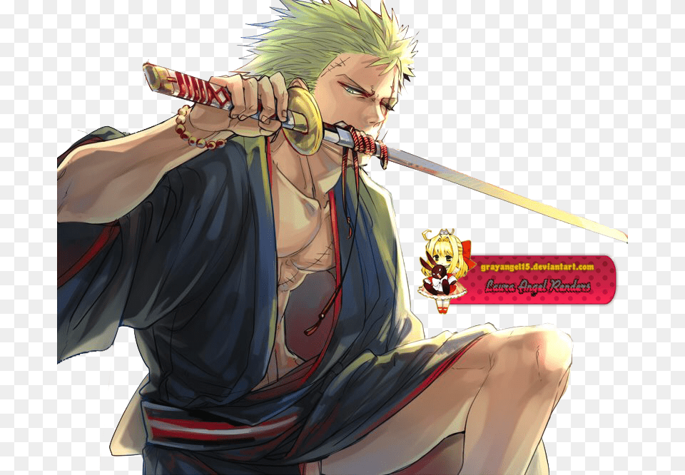 One Piece Zoro Long Hair, Publication, Book, Comics, Adult Free Transparent Png