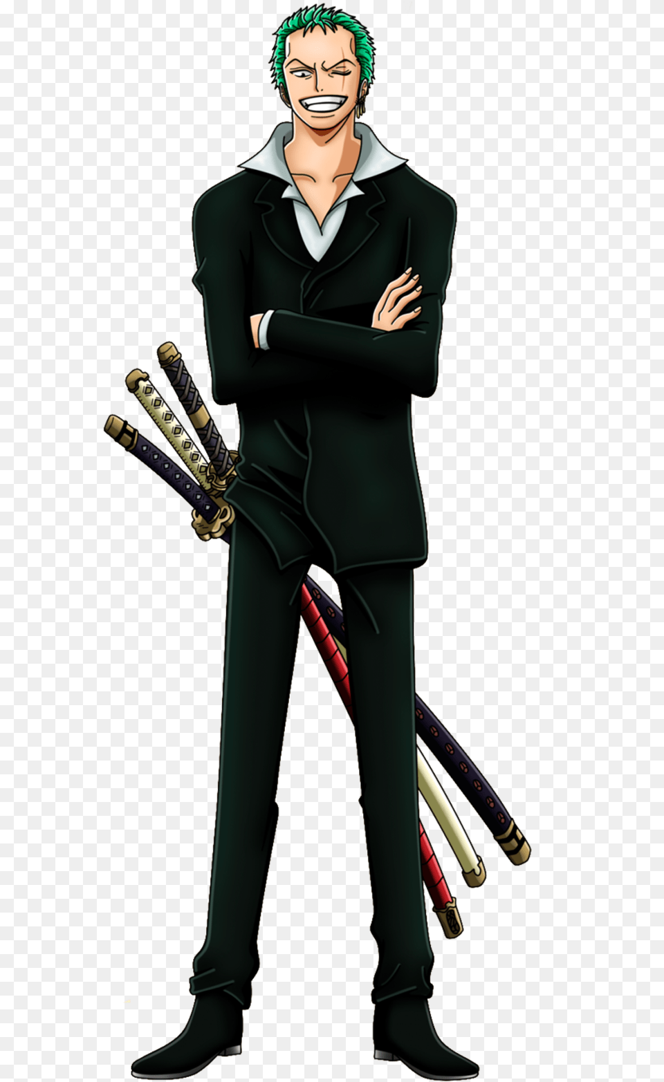 One Piece Zoro Suit, Person, Clothing, People, Formal Wear Free Png