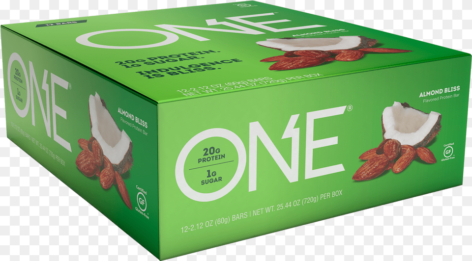 One Protein Bar Almond Bliss Main One Protein Bar Coconut Almond, Herbal, Herbs, Plant, Box Free Transparent Png