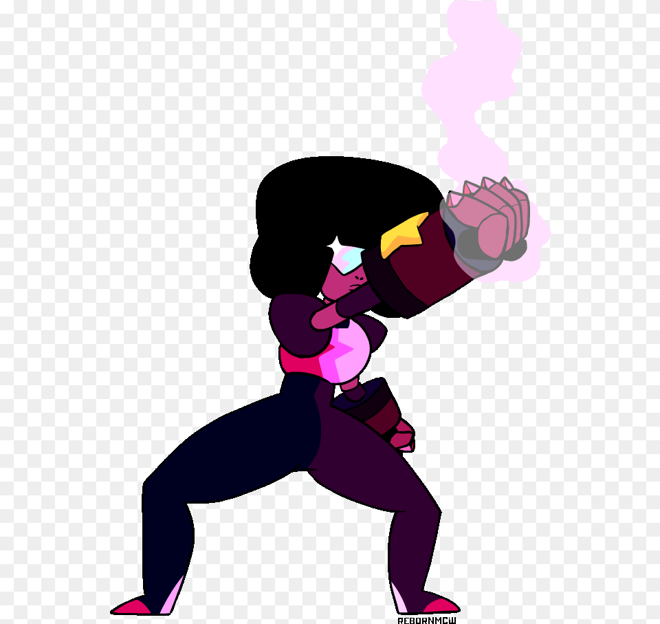 One Punch Garnet Transparent Animated Punch Gif, Person, Purple, Cartoon Png