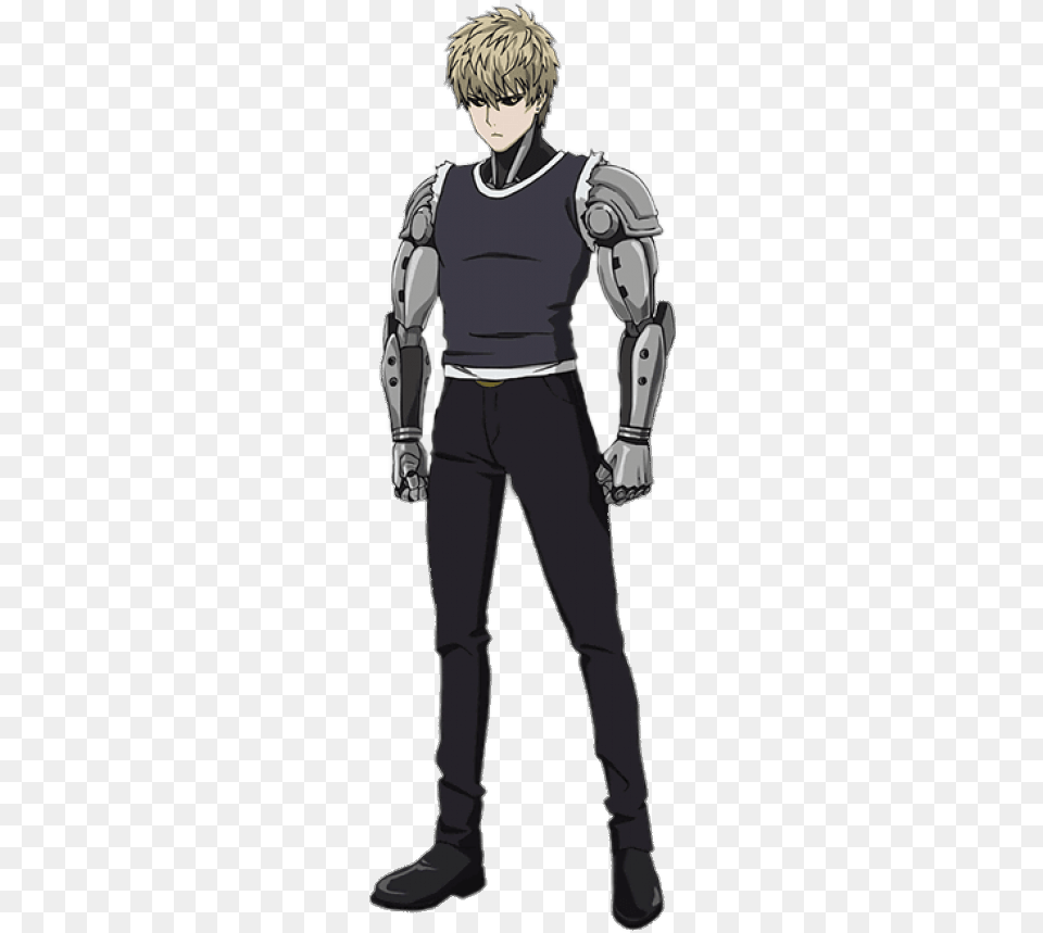 One Punch Man Character Genos Standing Genos One Punch Man Full Body, Adult, Book, Comics, Male Free Transparent Png