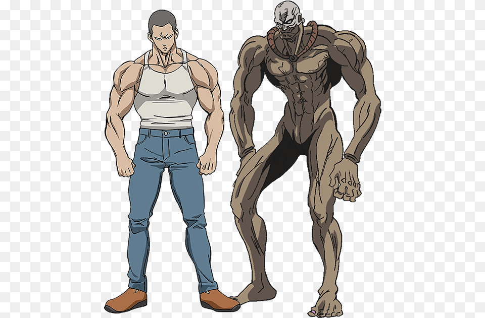 One Punch Man Characters Fukegao And Marugori Marugori One Punch Man, Adult, Person, Clothing, Pants Free Transparent Png