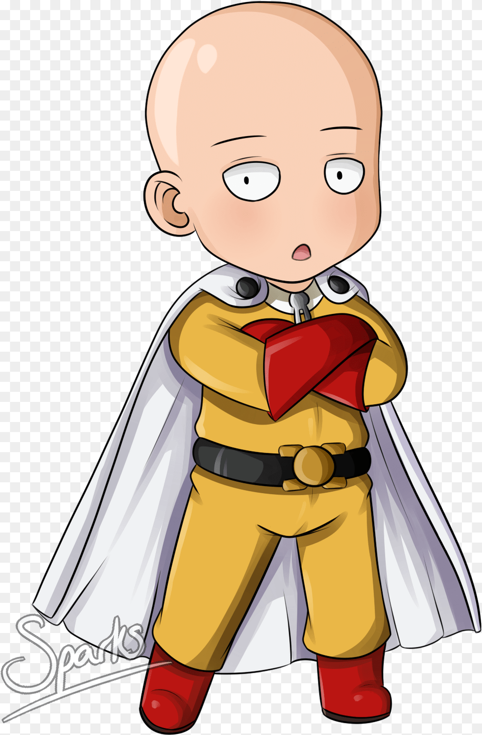 One Punch Man Chibi, Baby, Person, Publication, Comics Free Png Download