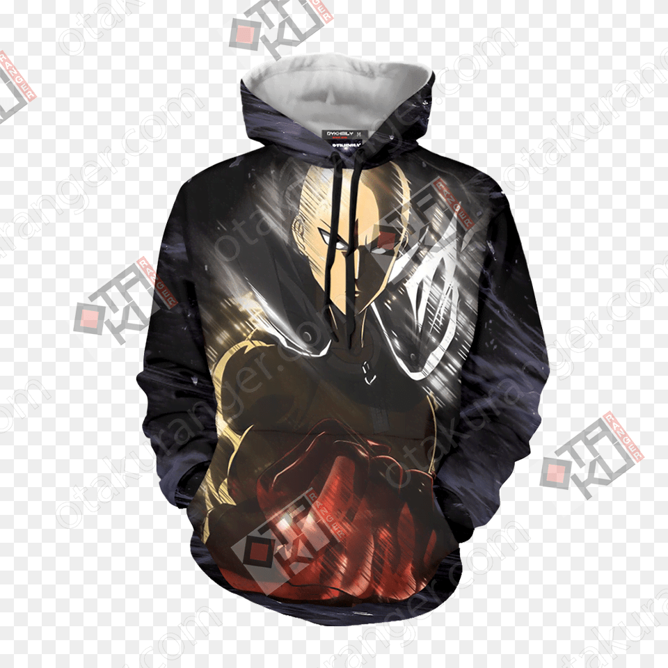 One Punch Man Saitama 3d Hoodie Supreme Dragon Ball Hoodie, Jacket, Clothing, Coat, Sweatshirt Png Image