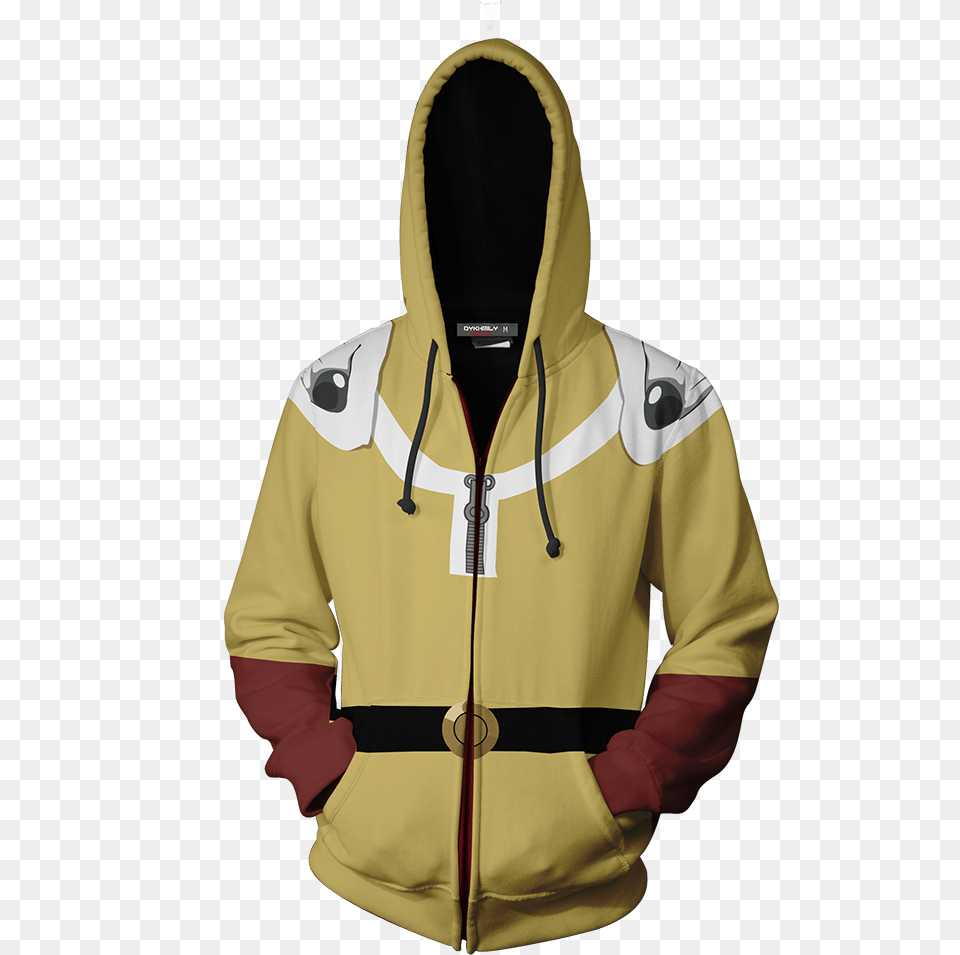 One Punch Man Saitama Cosplay Zip Up Hoodie Jacket Seven Deadly Sins Harlequin Jacket, Clothing, Sweatshirt, Sweater, Knitwear Free Png Download