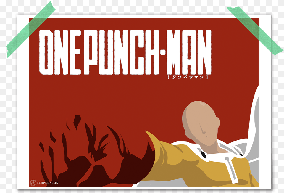 One Punch Man Saitama Minimalist Poster One Punch Man Anime Design T Shirt, Advertisement, Book, Publication, Baby Free Png Download