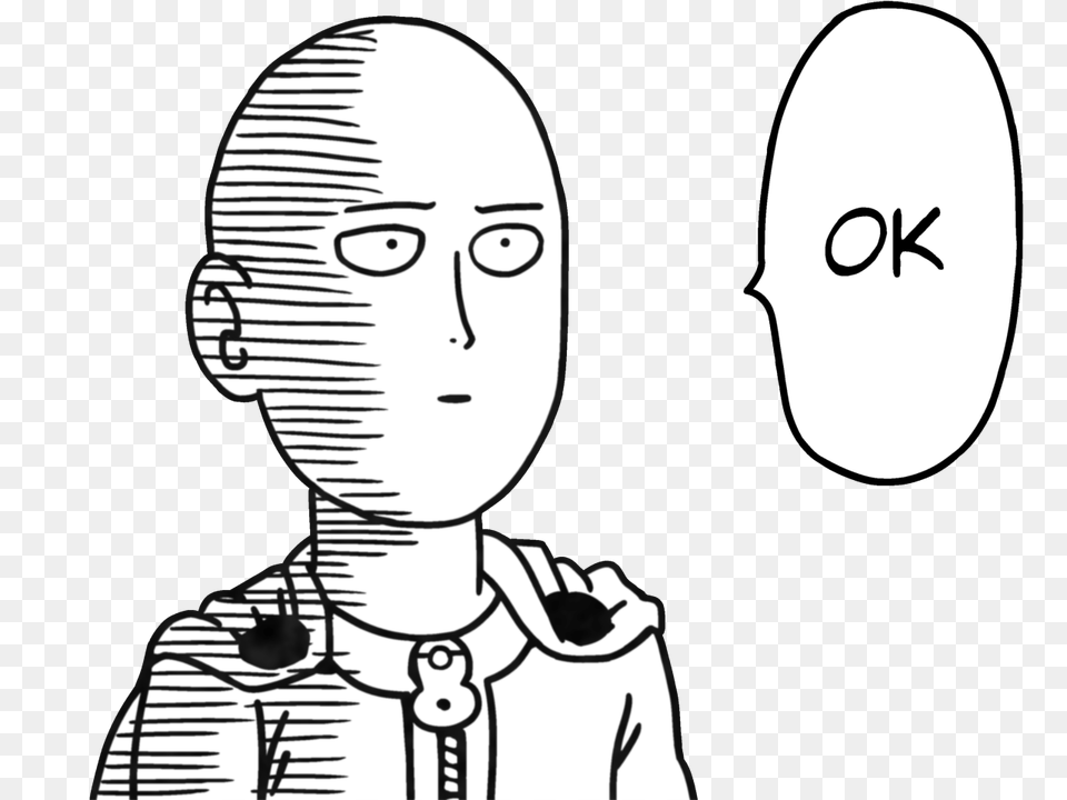 One Punch Man Saitama Ok, Baby, Person, Cutlery, Face Free Transparent Png