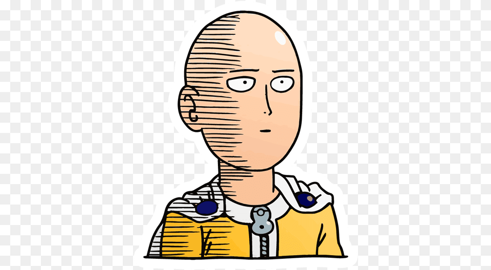 One Punch Man Saitama Ok Image With Anime Stickers For Whatsapp, Baby, Body Part, Face, Head Png