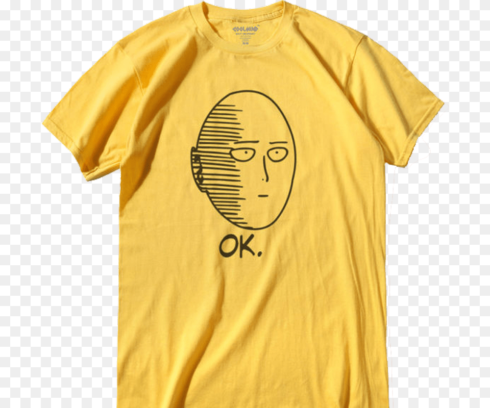 One Punch Man T Shirt Anime T Shirts One Punch Man, Clothing, T-shirt, Face, Head Free Png