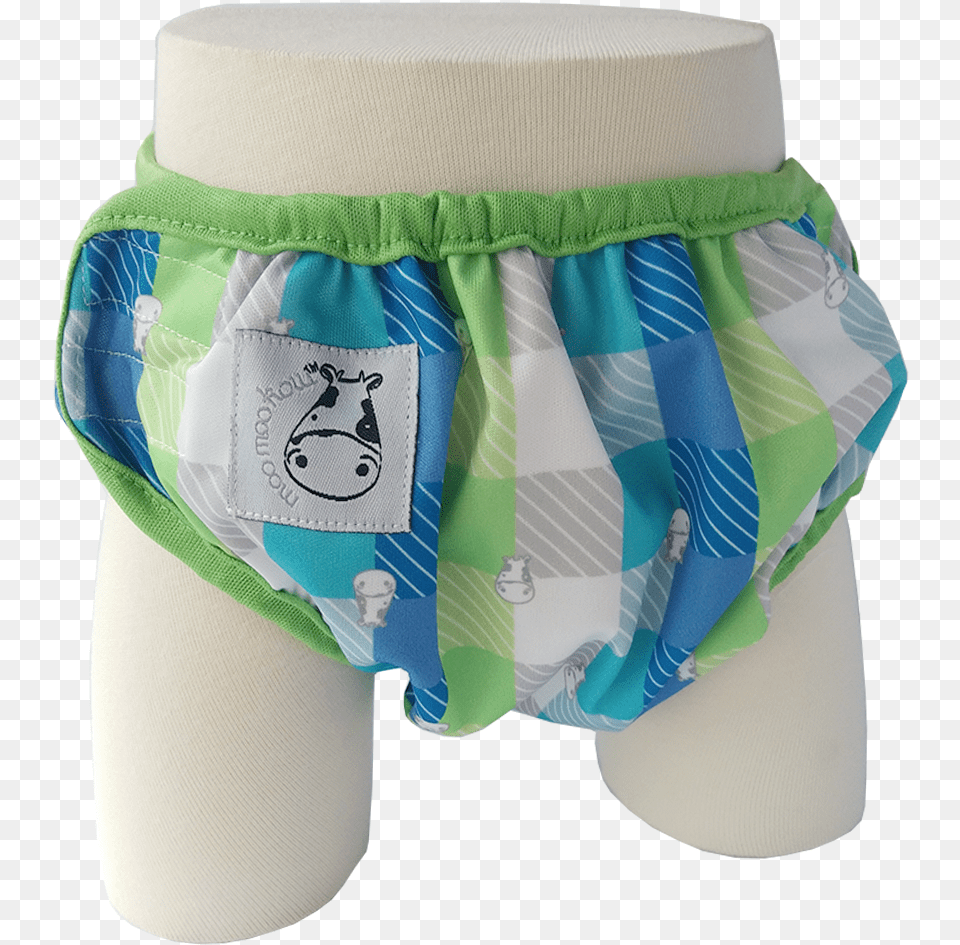 One Size Swim Diaper Checkers With Green Border Diaper Free Png