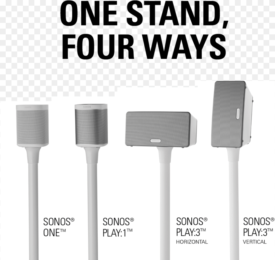 One Stand Four Ways Sanus Sonos One Stand, Adapter, Electronics, Appliance, Blow Dryer Png