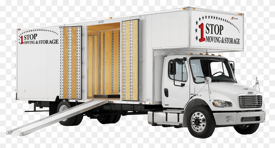 One Stop Moving And Storage Truck Moving Trucks, Moving Van, Transportation, Van, Vehicle Free Transparent Png