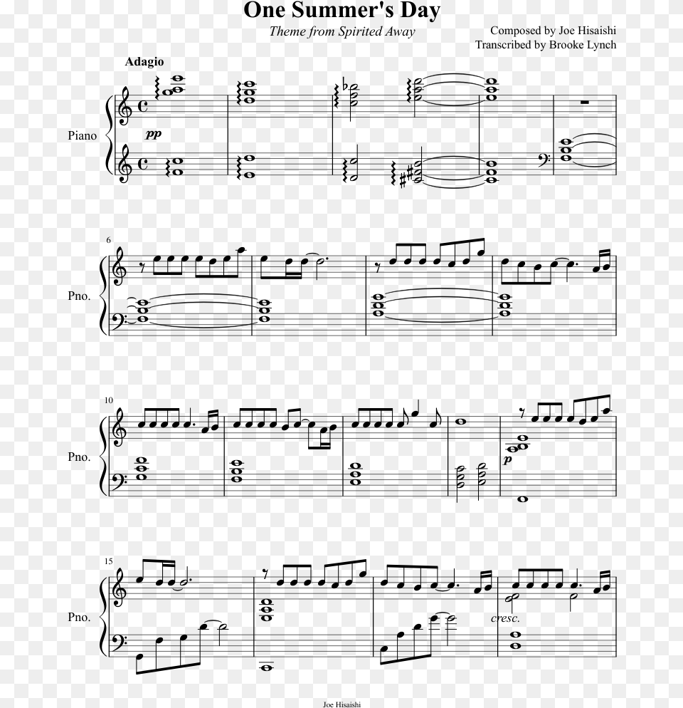 One Summer39s Day Sheet Music Composed By Composed By You Make Me Feel So Young Oscar Peterson Sheet Music, Gray Png