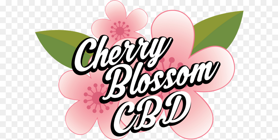 One Tent Health Cherry Blossom Cbd Logo, Flower, Plant, Food, Ketchup Free Png