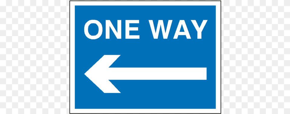 One Way Arrow Left Traffic Sign Sign, Symbol, Road Sign Png Image