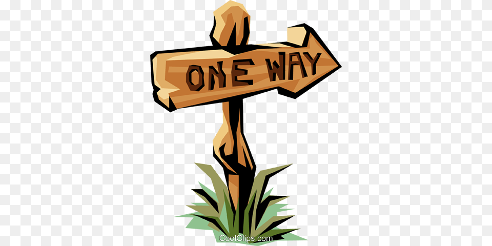 One Way Sign Royalty Vector Clip Art Illustration, Cross, Symbol, Road Sign Free Png