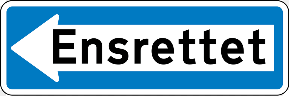 One Way Street Sign In Denmark Clipart, Symbol, Text Png Image
