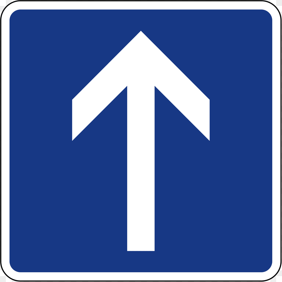 One Way Street Sign In Slovenia Clipart, Symbol, Road Sign Free Png Download