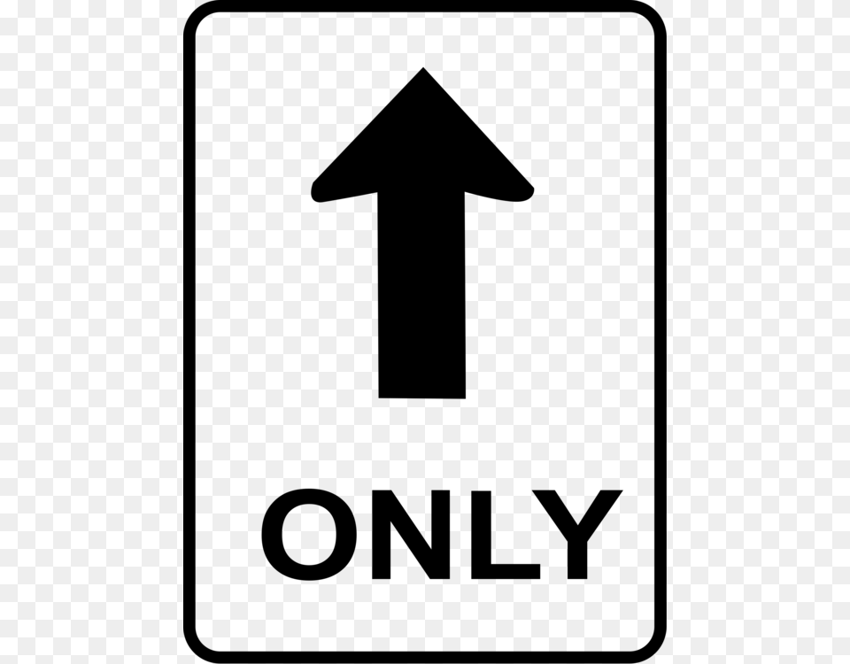 One Way Traffic Traffic Sign Road Arrow, Gray Free Png