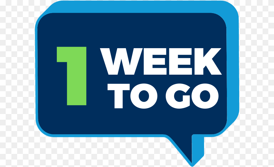 One Week To Register For The Act Test Without Late Graphic Design, Text, First Aid, Sign, Symbol Png Image