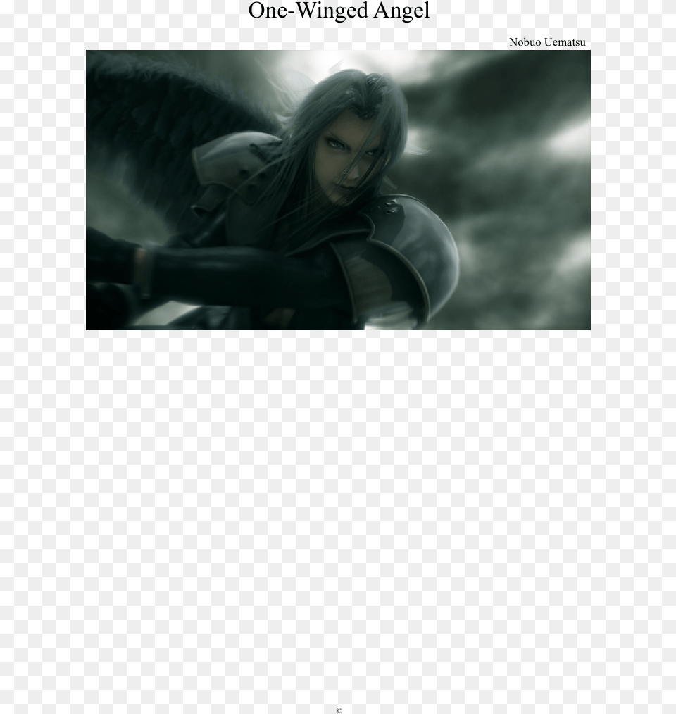 One Winged Angel Sheet Music Composed By Nobuo Uematsu Sephiroth Advent Children, Adult, Female, Person, Woman Free Transparent Png