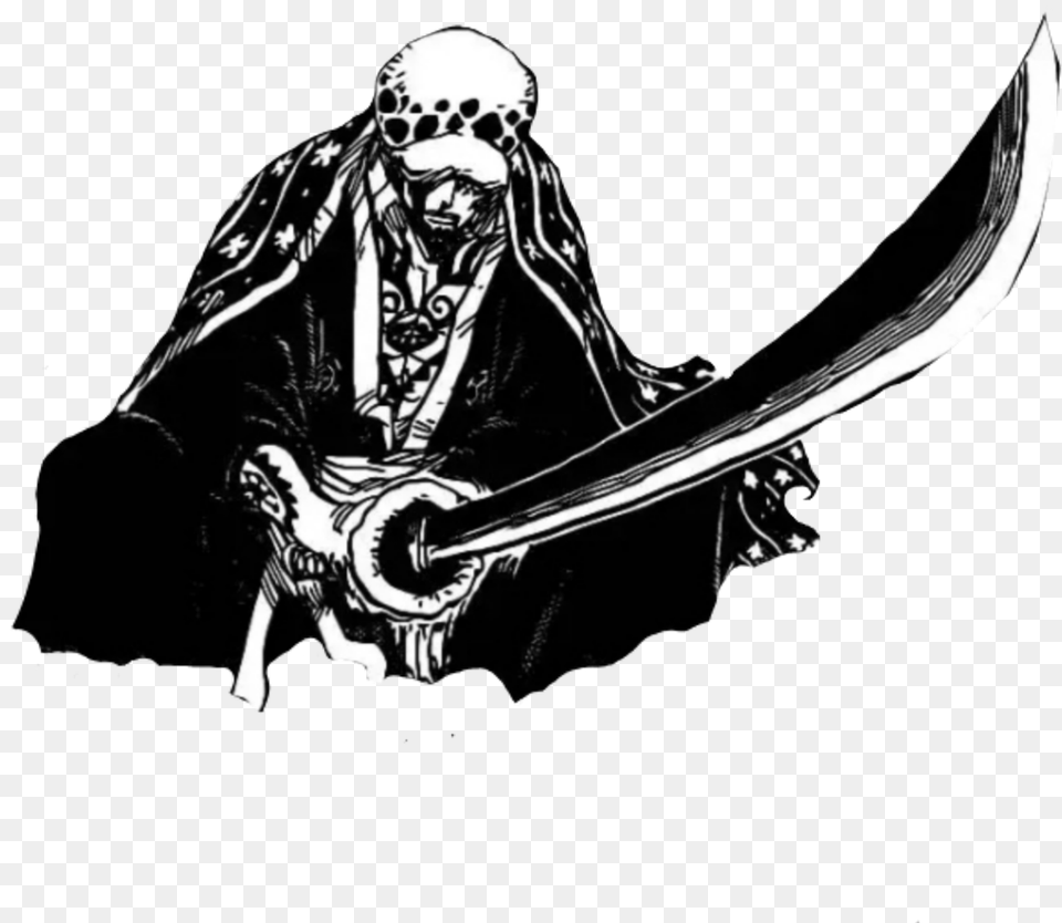 Onepiece Law Trafalgarlaw Nidai Kitetsu One Piece, Sword, Weapon, Adult, Male Free Transparent Png