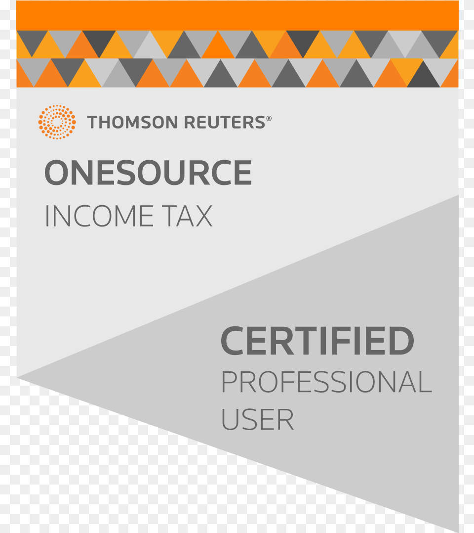 Onesource Income Tax Professional User Certification Onesource Tax Provision, Paper, Text Png Image