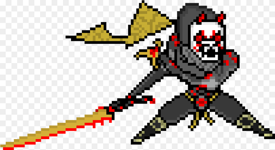 Oni Genji Pixel Pixel Art Oni Genji, Qr Code Png Image